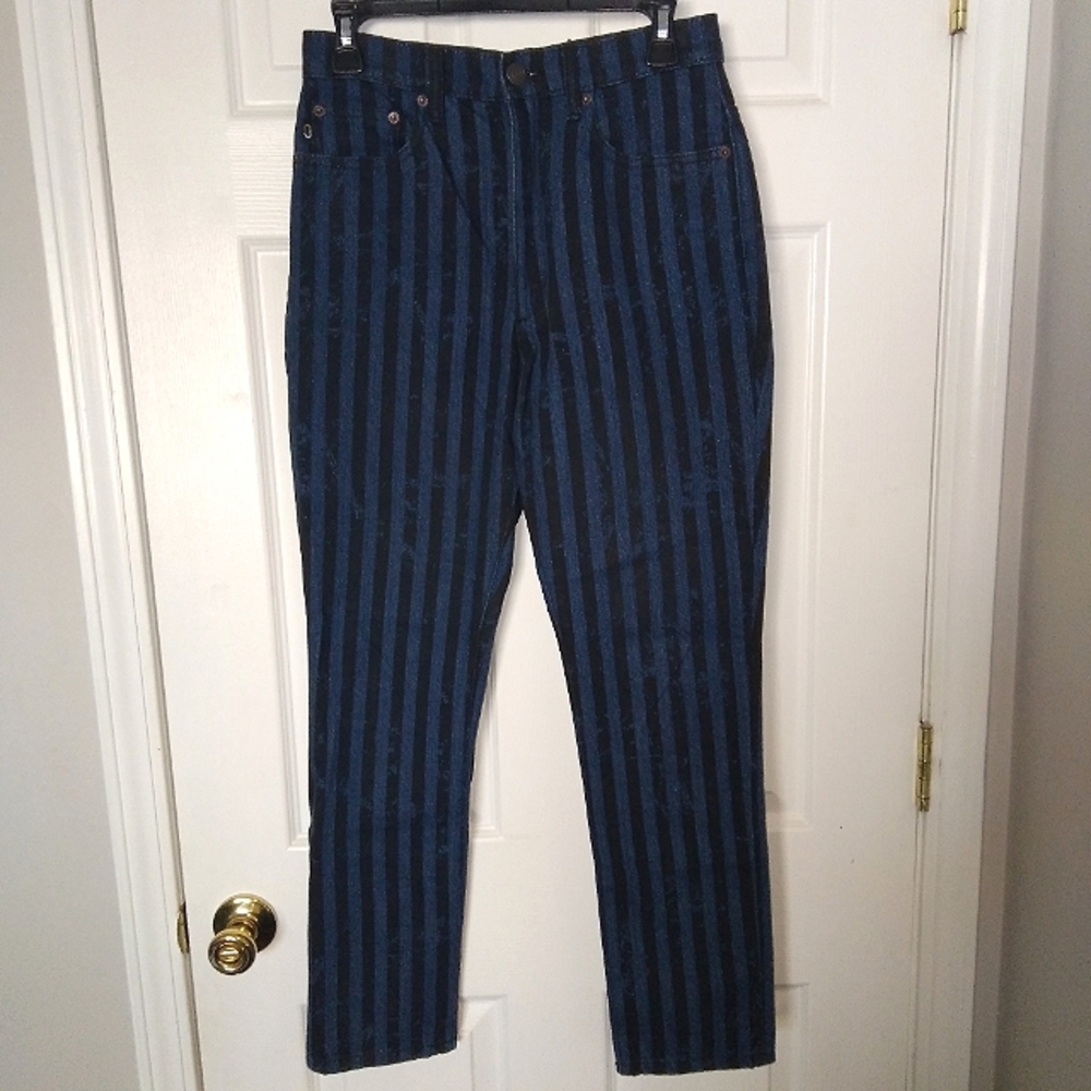 Marc Jacobs high rise vertical stripe skinny jean